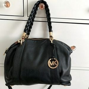 Michael Kors | Naomi Black Leather Satchel